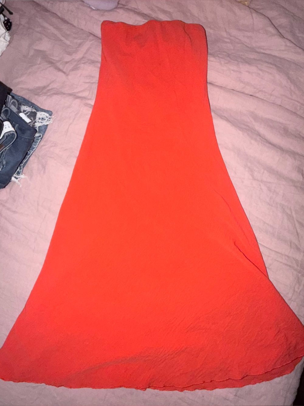 See You Monday Coral-Red Fitted Dress